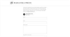 Desktop Screenshot of maslankapress.com